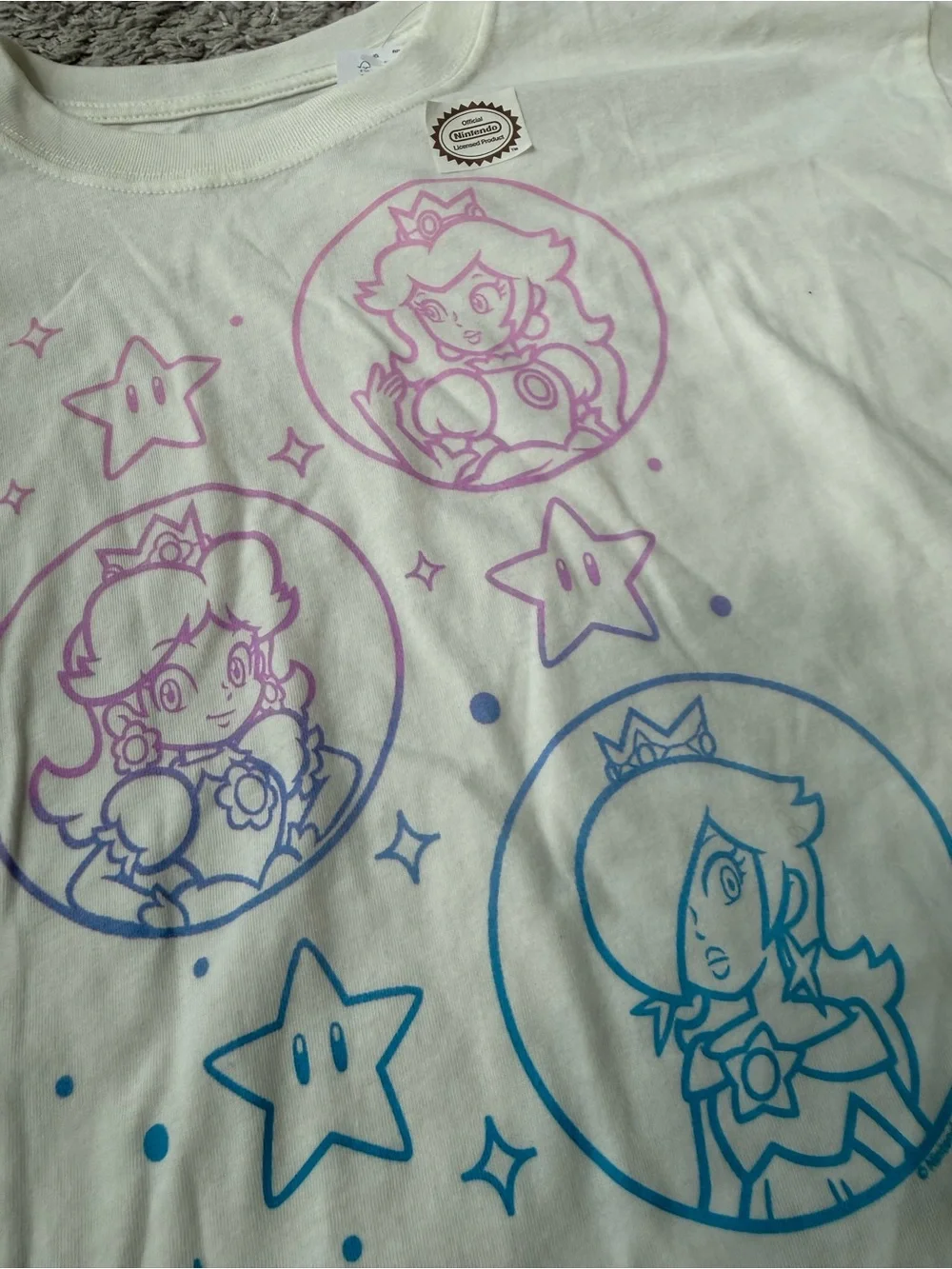 GAP White Tee with Nintendo Princess Graphic